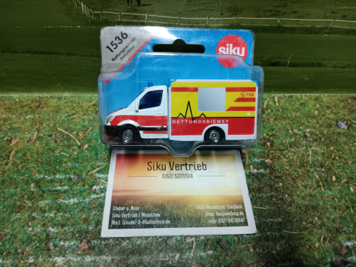 1536-Rettungswagen,Krankenwagen,Siku Blister,neu in OVP