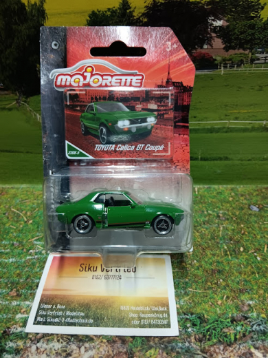 30190-Majorette Vintage Cars- Toyota Celica GT Coupe ,neu in OVP, 1:64,Oltimer,grün