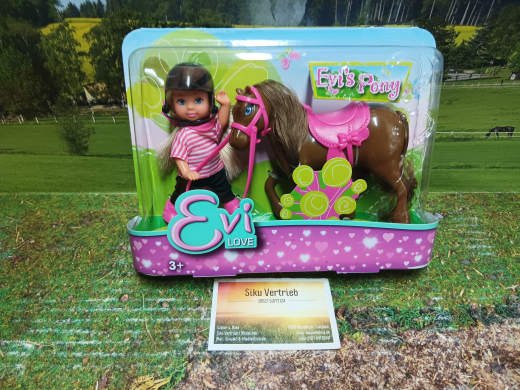 Evis Ponny Spielset inkl.Pferdchen u.Zubehör,neu in OVP,versch.Farben