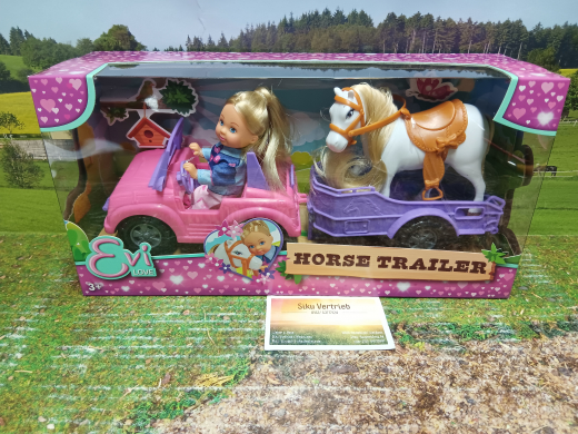Evi Love- Auto,Pferdeanhänger,Püppchen,Pferd und Zubehör,neu in OVP