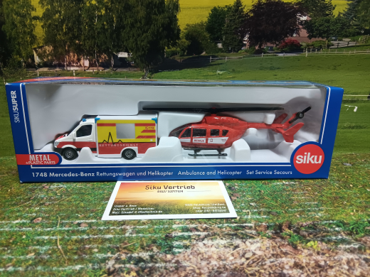 1748- MB Rettungswagen u.Helikopter, Neuheit 1/25, neu in OVP