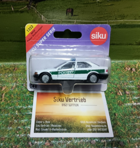 1352-Polizei Streifenwagen BMW,alte Blister Serie,neu ungeöffnet