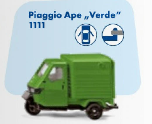 1111-Piaggio Ape Verde,Siku Blister Neuheit 1/2026