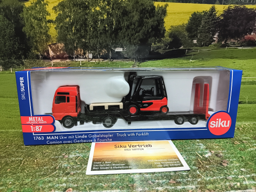 1763-MAN LKW mit Linde Gabelstapler,neu in OVP,Neuheit 1/20226