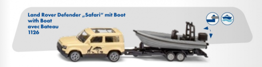 1126-Land Rover Defender Safari mit Boot,Blister, Neuheit 2/2026