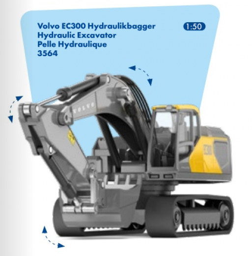 3564-Volvo EC300 Hydraulikbagger,1:50, Neuheit 2/2026