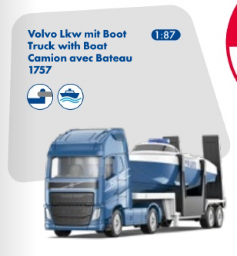 1757-Volvo LKW mit Boot, 1:87,Neueheit 2/2026