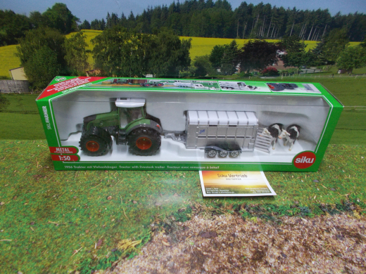 1956 - Fendt  mit Viehanhänger,1:50,neu in OVP
