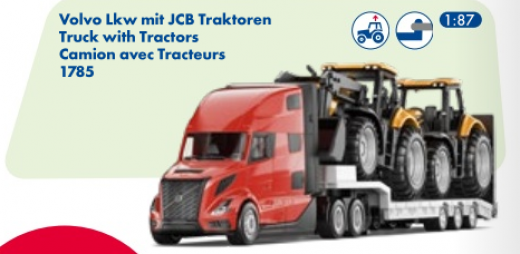 1785-Volvo LKW mit JCB Traktoren,1:87,Neuheit 2/2026