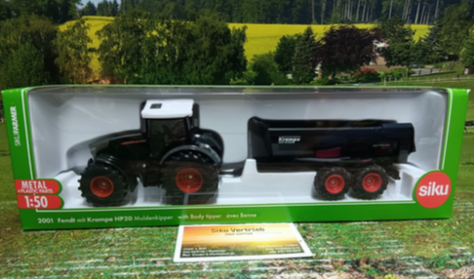 2001-Fendt mit Krampe Muldenipper HP20,1:50,Black Edition,neu