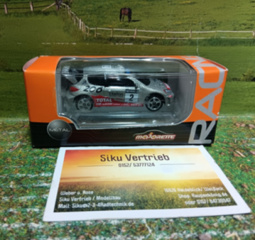 Majorette Peugeot 206 WRC, 1:64,neu in OVP,metall/kunststoff,älteres Modell
