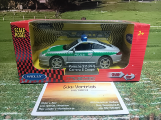 Welly  Modells, Porsche 911 Carrera S Coupe,1:24, neu in OVP, Polizei