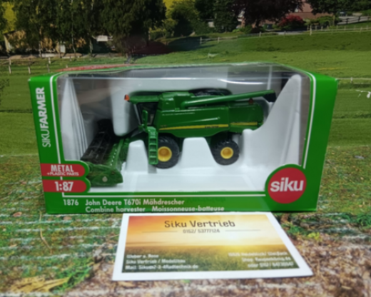 1876 - John Deere 9680i Mähdrescher.1:87,neu in OVP