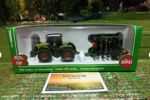1826 - Traktor mit Sämaschine,neu in OVP,1:87