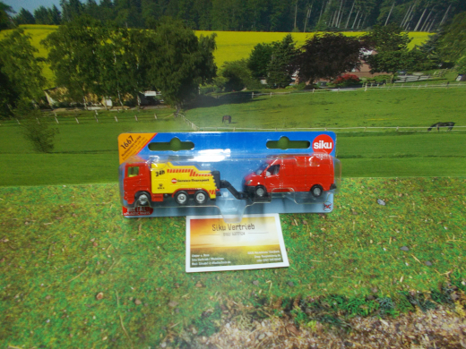 1667 - Abschleppwagen mit PKW,neu in OVP,Siku Blister