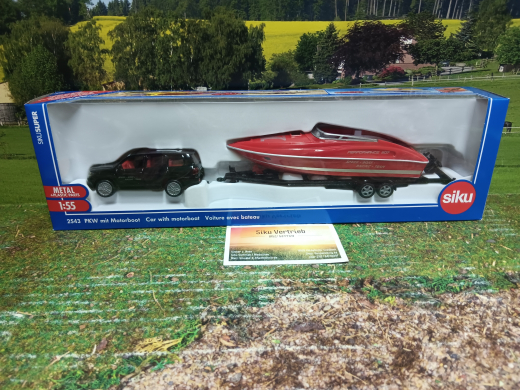 2543 - Pkw mit Anhänger und Motorboot,1:50,neu in OVP