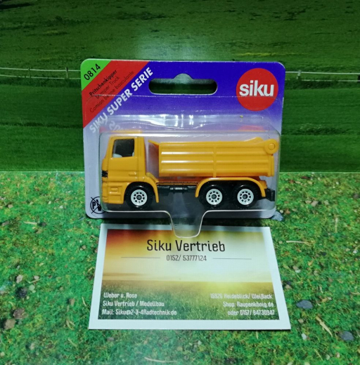 0814 - Pritschenkipper gelb (orange), neu in OVP, alte Blister Serie, Sammlung