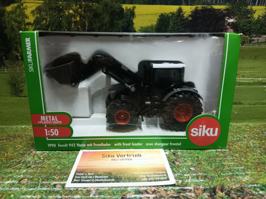 1990 - Fendt 942 Vario mit Frontlader black Edition,1:50,neu in OVP
