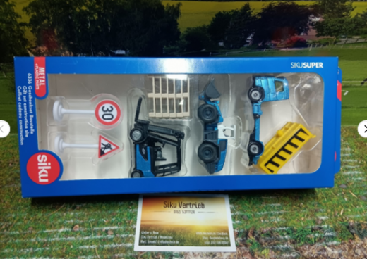 6336 - Geschenkset Baustelle,11-teilig,neu in OVP,ca.:1:50/55