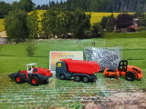 6329-Geschenkset Straßenbau,4-teilig,neu in OVP,ca 1:50/55