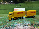 1694-LKW mit Anhänger DHL, Neuheit,neu in OVP,Siku Blister