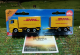 1694-LKW mit Anhänger DHL, Neuheit,neu in OVP,Siku Blister