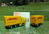 1694-LKW mit Anhänger DHL, Neuheit,neu in OVP,Siku Blister