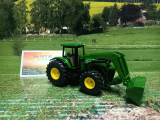 1982 - John Deere mit Frontlader,1:50,neu in OVP