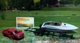 2568- Ford F150 mit Motorboot, Neuheit 1/25, 1:55,neu in OVP