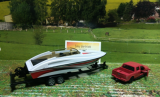 2568- Ford F150 mit Motorboot, Neuheit 1/25, 1:55,neu in OVP