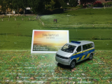 1553- VW T5 Autobahnpolizei, Neuheit 1/2025, Siku Blister, neu in OVP