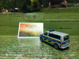1553- VW T5 Autobahnpolizei, Neuheit 1/2025, Siku Blister, neu in OVP