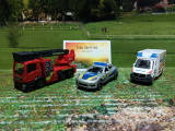 Majorette -Einsatz Fahrzeuge, 3er Set, Feuerwehr, Krankenwagen, neu in OVP, 1:64