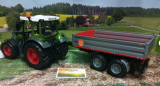 Bruder Fendt Vario 211 mit Frontlader und Bordwandanhänger,1:16,neu in OVP