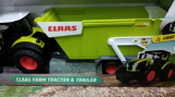 Claas mit Sound und Kippanhänger,ca:54 cm,neu in OVP