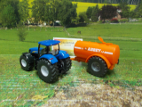 1945 - New Holland Traktor mit Ein-Achs-Güllefass,1:50,neu in OVP