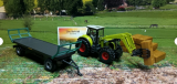 1946 - Claas Frontlader mit Ballengreifer und Anhänger,1:50,neu in OVP