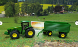 1953 - John Deere Traktor mit Anhänger,neu in OVP,1:50