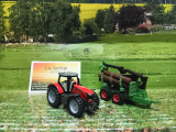 1134-Massey Ferguson mit Forstanhänger,Siku Blister,Neuheit 2/2026