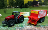 1987- Massey Ferguson mit Pöttinger Jumbo, 1:50, neu in OVP