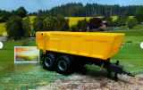 6780 -Joskin Tandem-Achs-Anhänger, gelb,Siku Control,1:32,neu in OVP