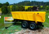 6780 -Joskin Tandem-Achs-Anhänger, gelb,Siku Control,1:32,neu in OVP
