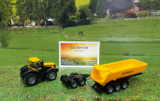 1858 - JCB Traktor mit Dolly und Kippmulde,1:87,neu in OVP