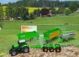 1848 - Deutz Fahr mit Yoschkin Anhänger,1:87,neu in OVP