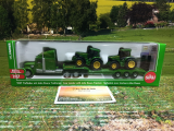 1837 - LKW mit Tieflader und 2  John Deere Traktoren,1:87,neu in OVP