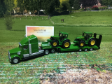 1837 - LKW mit Tieflader und 2  John Deere Traktoren,1:87,neu in OVP