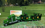 1837 - LKW mit Tieflader und 2  John Deere Traktoren,1:87,neu in OVP