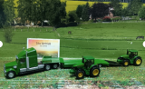 1837 - LKW mit Tieflader und 2  John Deere Traktoren,1:87,neu in OVP