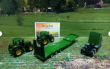 1837 - LKW mit Tieflader und 2  John Deere Traktoren,1:87,neu in OVP
