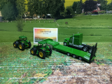 1837 - LKW mit Tieflader und 2  John Deere Traktoren,1:87,neu in OVP